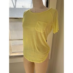 IM IN LOVE WITH DEREK Super-Soft Thin Lemon Yellow Neon-ish Cotton Tee // Medium